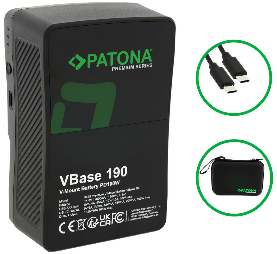 PATONA Premium V-Mount battery VBase 190