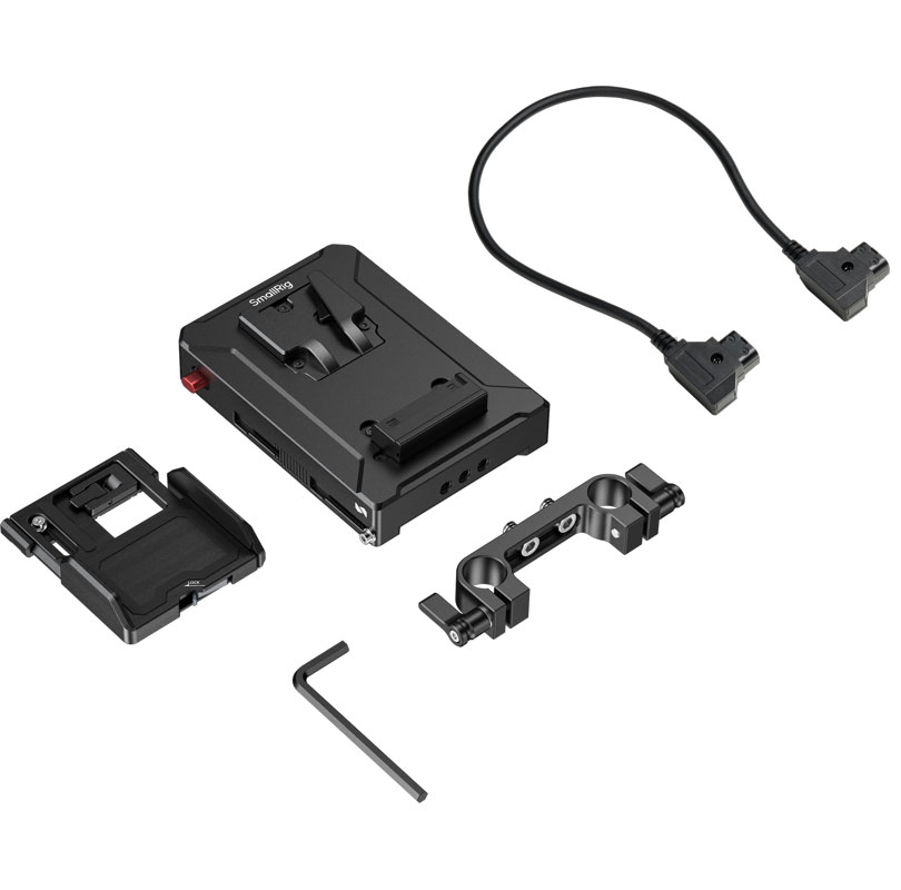 smallRig 5881 Intelligent V-Mount Battery Adapter Plate + 15mm Dual Rod Clamp