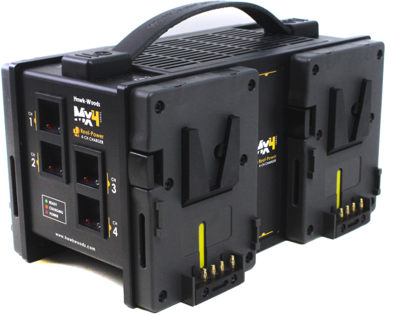 Hawk-Woods RP-MX4 4-Channel 2A Reel-Power Li-Ion Charger