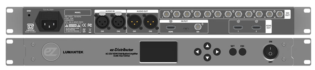 Distribution Amplifier with LCD Monitoring