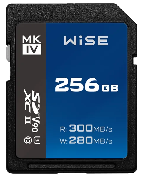 Wise 256GB SDXC UHS-II V90 MKIV