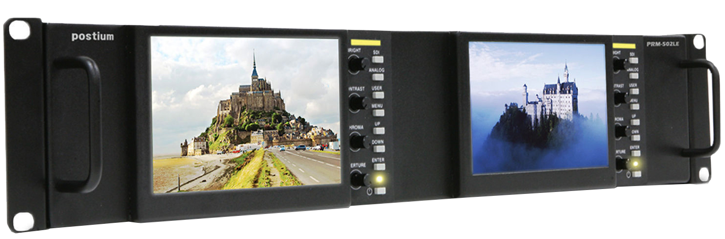 TVLogic PRM-502LE Dual 5” 2RU Multi-Channel Rack Monitor - EX DEMO