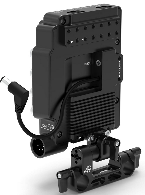 MID49 Power Distribution Box DB-11 (Sony FX6, V-Mount) Rod Mounted MID49 Power Distribution Box DB-11 (Sony FX6, V-Mount) Rod Mounted