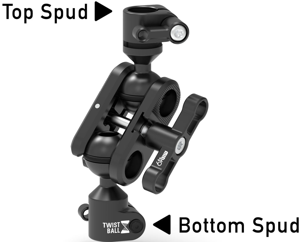 MID49 TWIST Ball Monitor Mount (No Spuds)