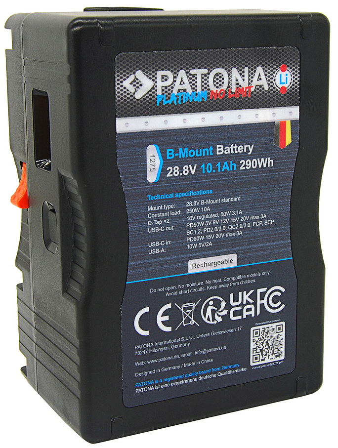 Batterie PATONA Platinum PS-BLS-5 1050mAh Pour Appareils Photo Olympus – Compatible E-M10, PEN, E-PL… – Recharge USB-C - 10