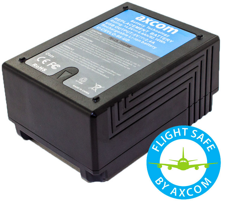 Axcom U-CSVLO-95-UD 94,72Wh Li-Ion Micro V-Mount Battery (USB + D-Tap)
