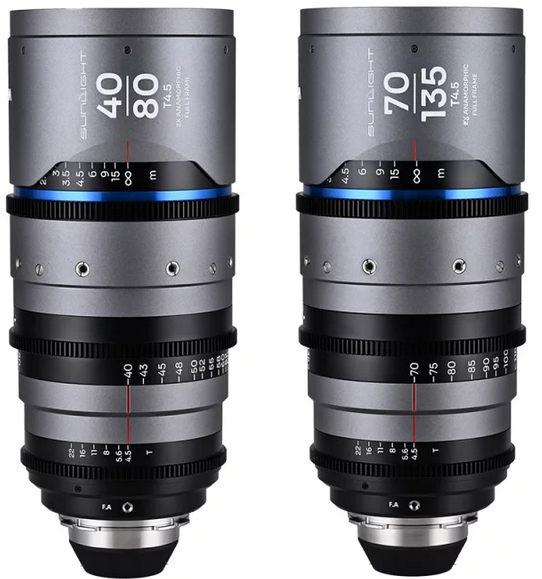 Laowa Sunlight 2X Anamorphic Zoom 2-Lens Bundle (40-80mm,70-135mm) BLUE