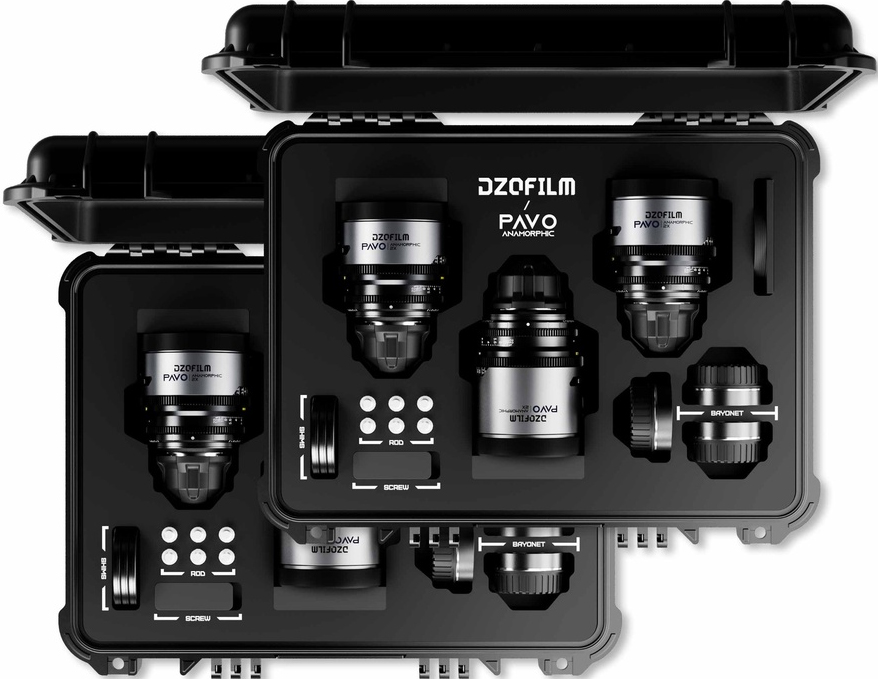 DZOFILM Pavo 2x Anamorphic 6-Lens Kit (28/32/40/55/75/100mm) Blue Coating