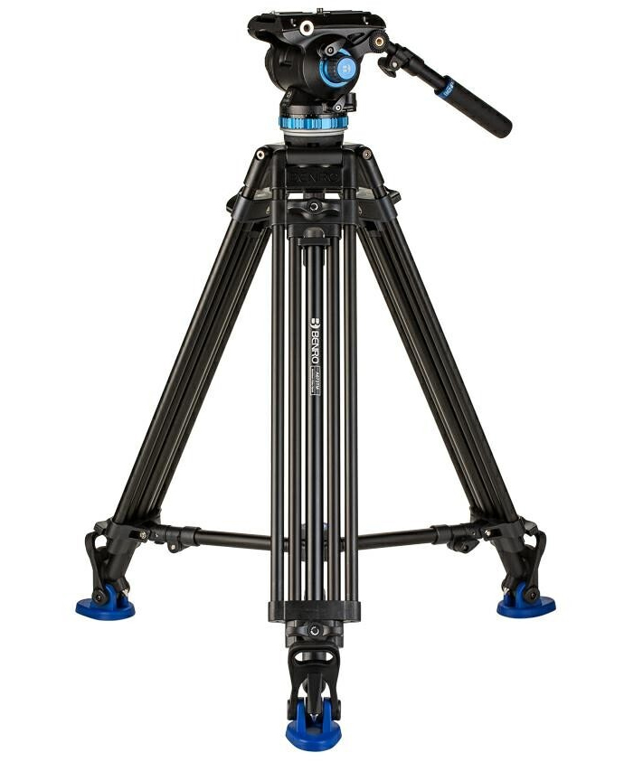 Benro A673TMBS8PRO Dual-Tube Videostativkit A673T Aluminium + Videoneiger S8Pro