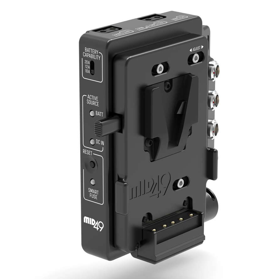 MID49 Power Distribution Box DB-15 (Sony FX5, V-Mount, Cage Mounted)
