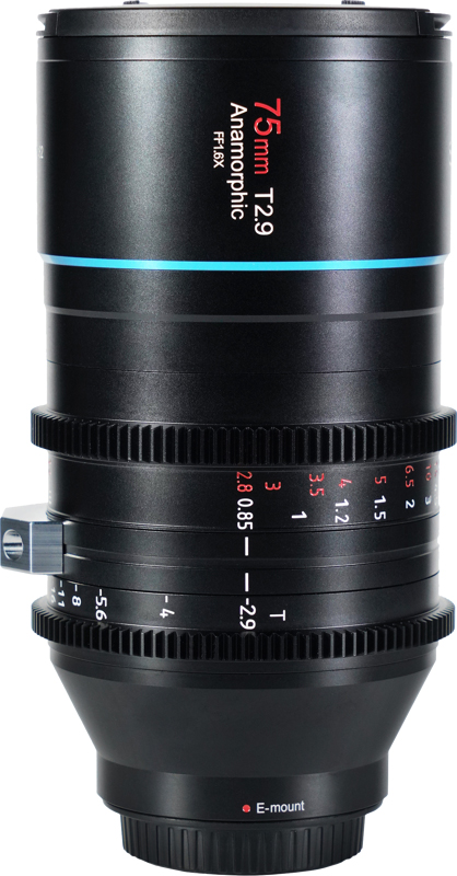 Sirui Anamorphic Lens 1.6x Full Frame 75mm T2.9 E-Mount