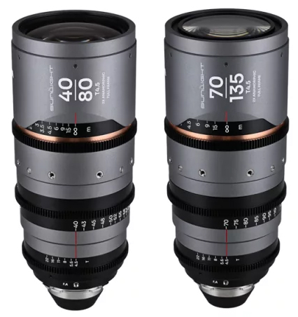 Laowa Sunlight 2X Anamorphic Zoom 2-Lens Bundle(40-80mm,70-135mm) AMBER