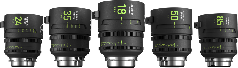 NiSi Aureus Cine Prime Set 18, 24, 35, 50, 85 mm PL-Mount (Hard Case)