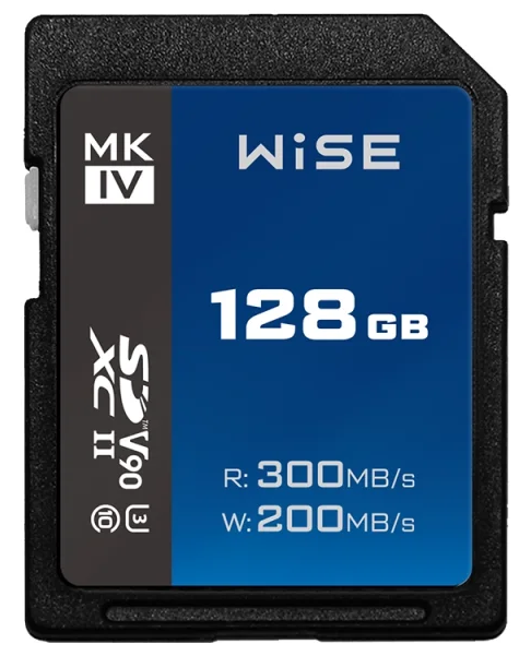 Wise 128GB SDXC UHS-II V90 MKIV