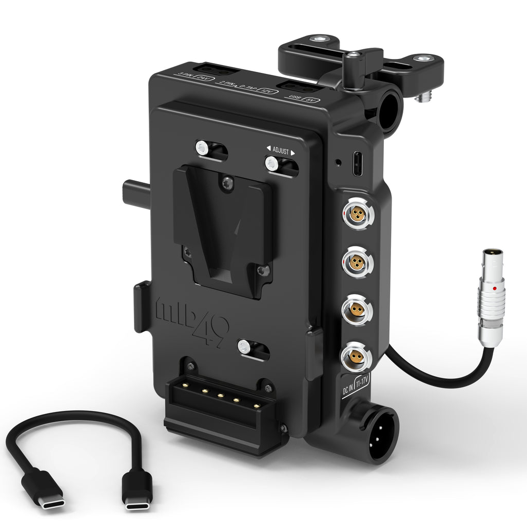 MID49 Power Distribution Box DB-9 (Blackmagic PYXIS, V-Mount) Camera Mounted MID49 Power Distribution Box DB-9 (Blackmagic PYXIS, V-Mount) Camera Mounted