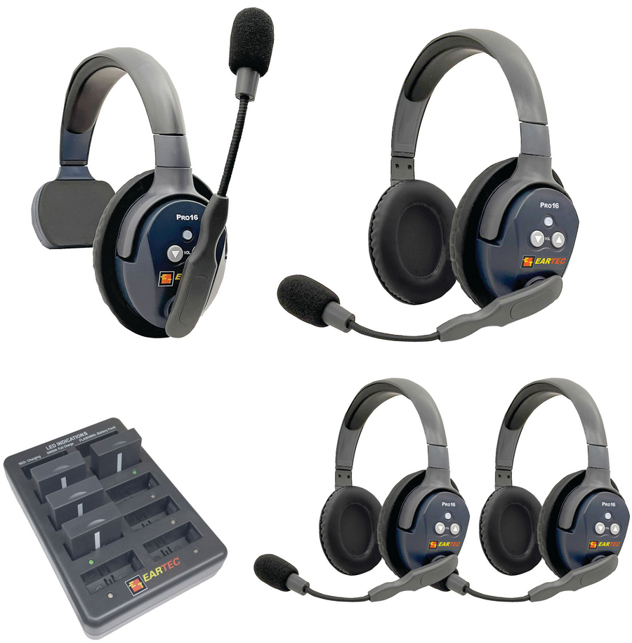 Eartec UltraLITE PRO16 1 x Single + 3 x Double Headsets (2.4 GHz) Eartec UltraLITE PRO16 1 x Single + 3 x Double Headsets (2.4 GHz)