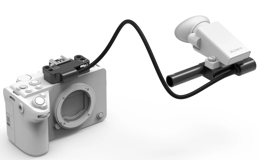 MID49 Sony FX5 EVF Cable Handle Riser