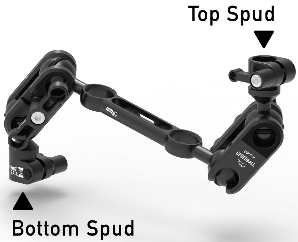 MID49 TWIST Ball Monitor Arm 6 Inch (No Spuds)