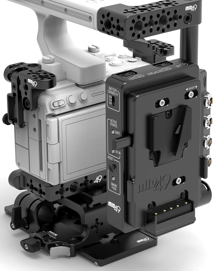 MID49 Power Distribution Box DB-15 (Sony FX5, V-Mount, Cage Mounted)