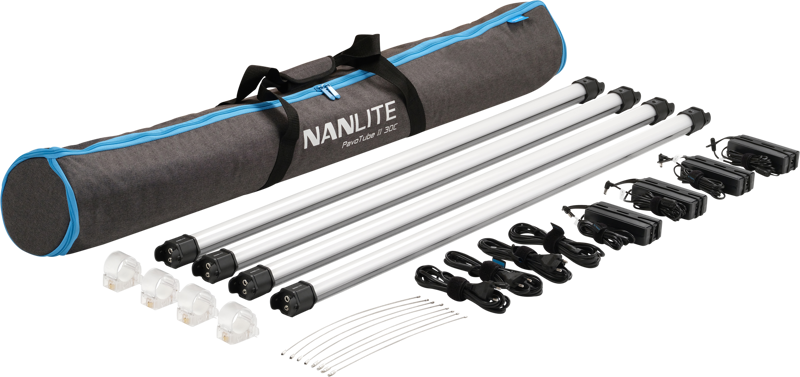 NANLITE Pavotube II 30C LED RGBWW Tube 4-Light Kit