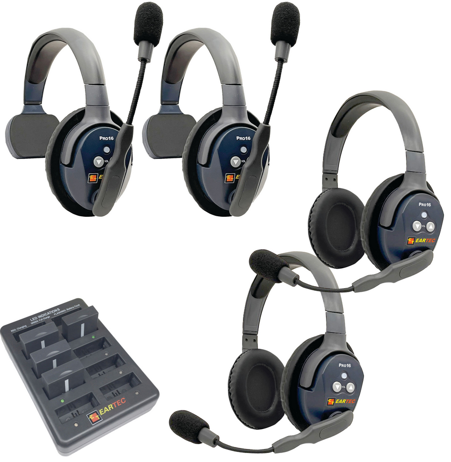Eartec UltraLITE PRO16 2 x Single + 2 x Double Headsets (2.4 GHz) Eartec UltraLITE PRO16 2 x Single + 2 x Double Headsets (2.4 GHz)