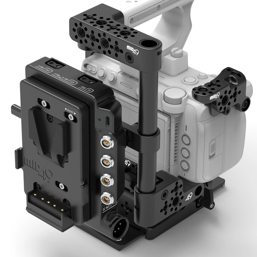 MID49 Power Distribution Box DB-15 (Sony FX5, V-Mount, Cage Mounted)