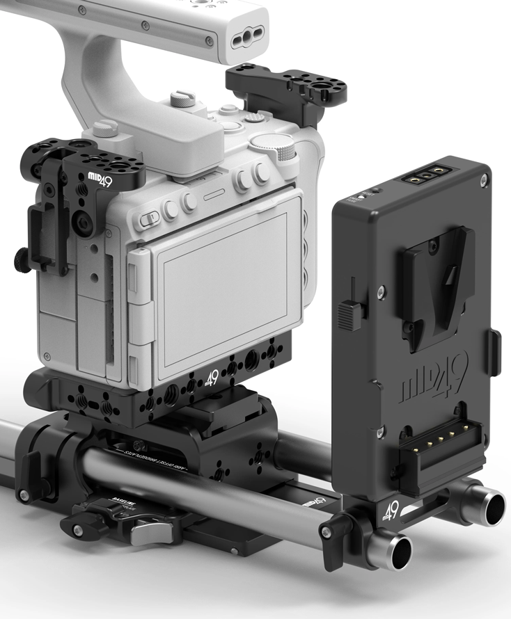 MID49 USB-C Power Plate (Sony FX5, V-Mount, Rod Mounted)