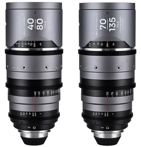 Laowa Sunlight 2X Anamorphic Zoom 2-Lens Bundle(40-80mm,70-135mm) SILVER
