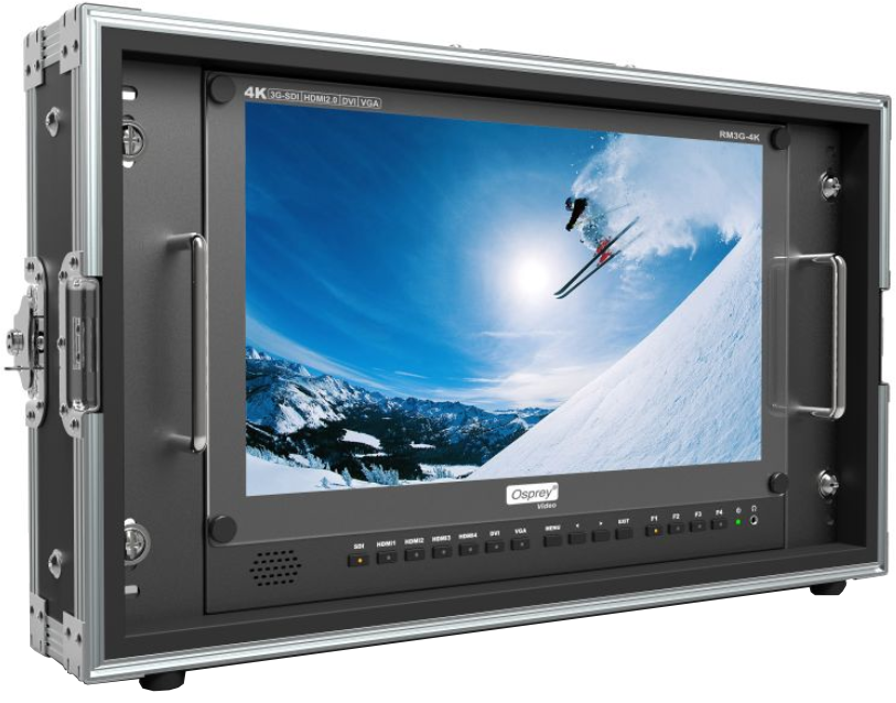 OSPREY RM3G-4K 15.6" 4K Monitor 3G SDI, HDMI 2.0, DVI, VGA 19"