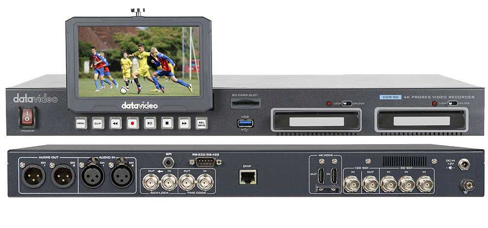 DataVideo HDR-90 ProRes 4K Video Recorder-1U Rackmountable