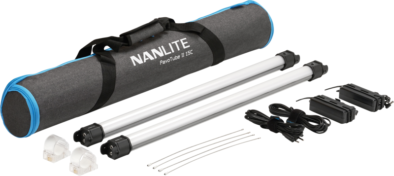 NANLITE Pavotube II 15C LED RGBWW Tube 2-Light Kit