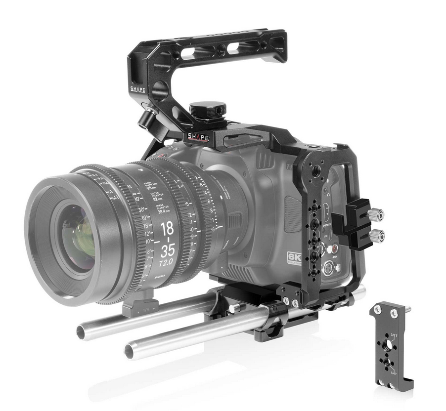SHAPE Cage for Blackmagic Cinema Camera 6K/6K Pro/6K G2 + Top handle + 15mm LWS Rod System